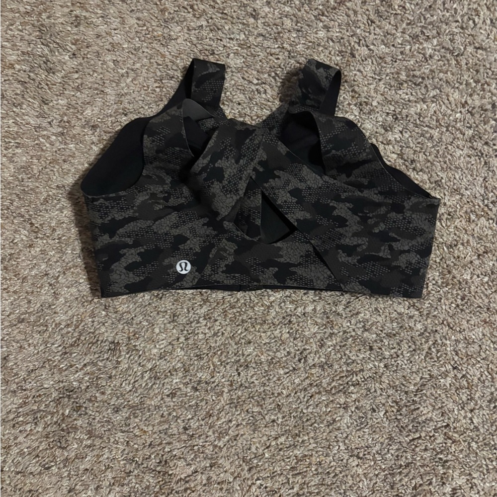 Lululemon Athletica Black Camo Sports Bra